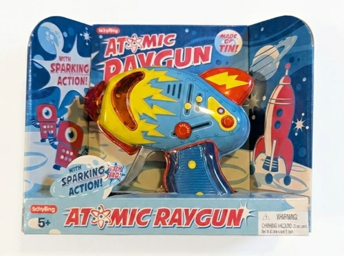 Retro Schylling Atomic Tin Litho Space Ray Gun New in Box Fast Shipping