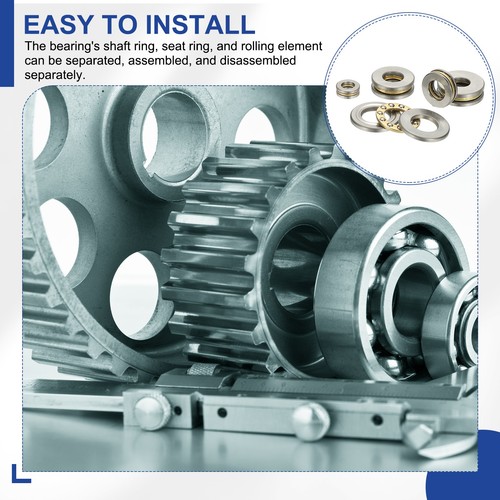 Thrust Ball Bearings 8x16x5 mm, 4 Pcs Single Row Roller for System, Silver - Afbeelding 6 van 7