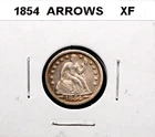 1854 With Arrows Seated Liberty Dime - Extra Fine Condition