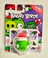 MATTEL GAMES ANGRY BIRDS FIGURE PACK PIG W/SANTA HAT NIB 2012 SEALED-HTF