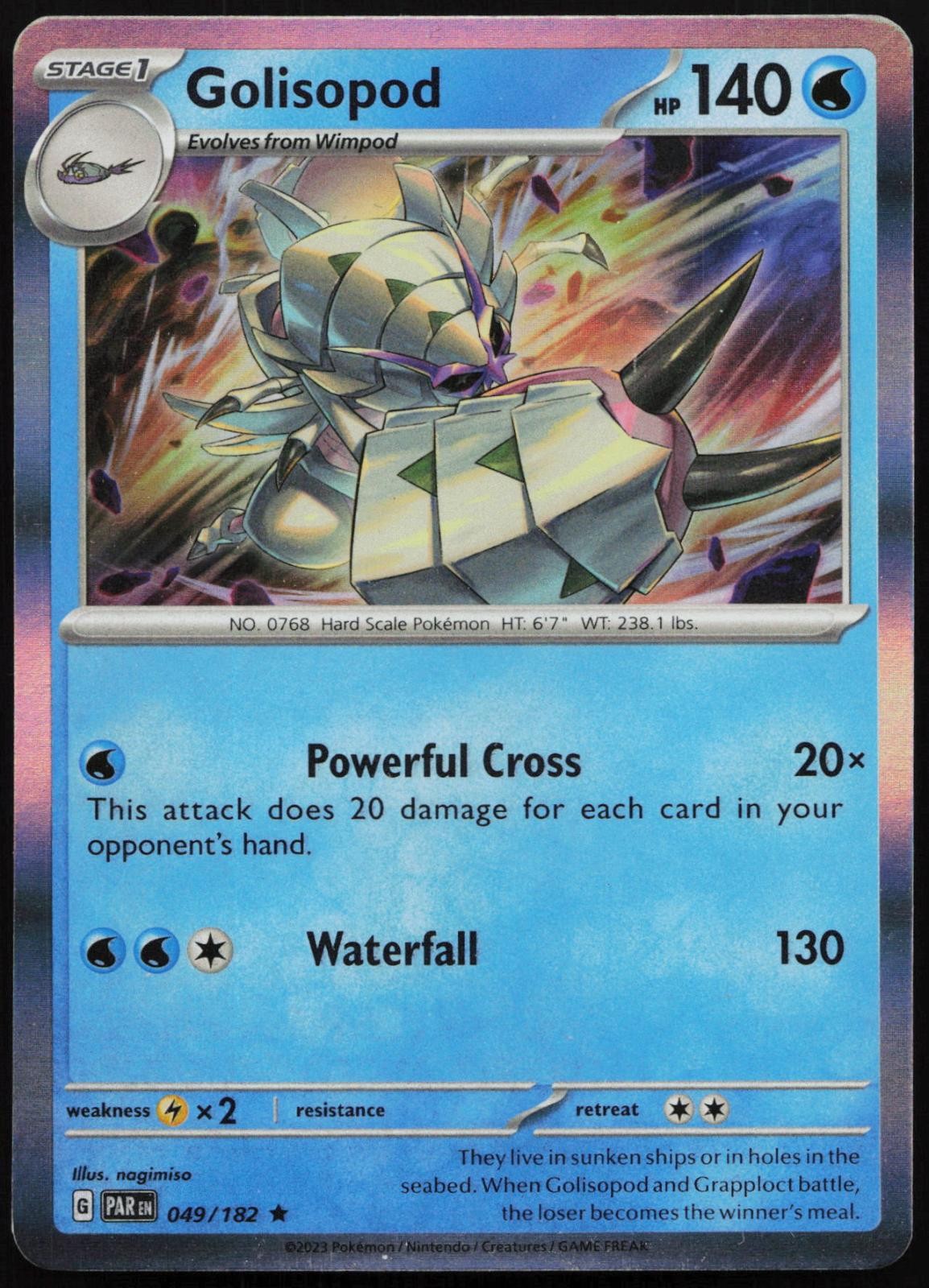 Golisopod 049/182 Rare Paradox Rift Pokemon Holo NM
