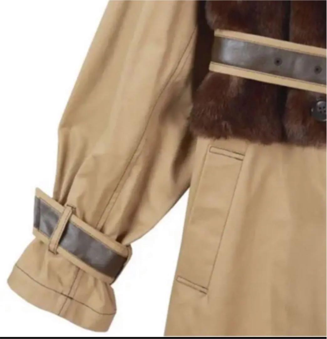 AMERI UNDRESSED ECO FUR TRENCH COAT - image 8