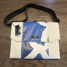 Handcrafted NWT Upcycled People for Urban Progress Messenger Bag