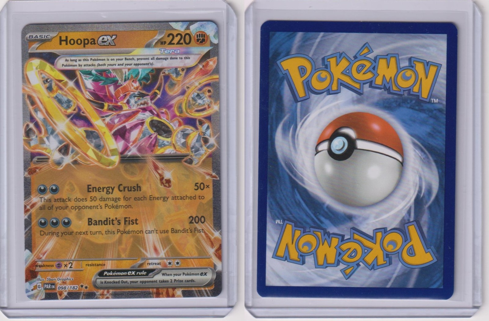 Hoopa ex 098/182 Double Rare Paradox Rift Pokemon NEAR MINT