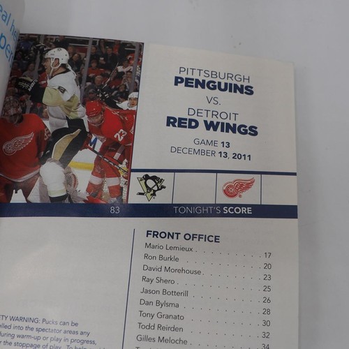 Pittsburgh Penguins Detroit Red Wings Ice Time Game Program December 13 2011 - Picture 3 of 3