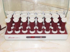 WINDMERE excellence 24 VELVET HOT ROLLERS CURLERS -gentle to your hair ! B