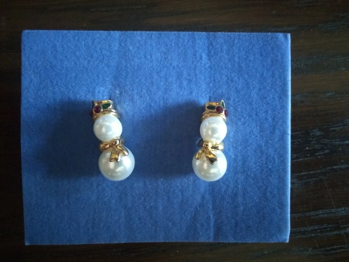 Avon snowman earrings deals