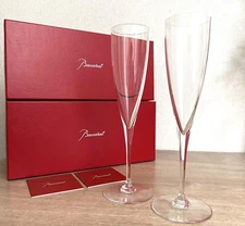 BACCARAT Dom Perignon Champagne 2 Glasses from JP Unused