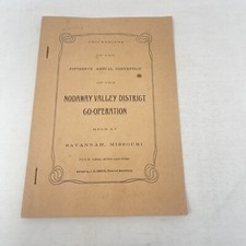 Savannah Missouri 1905 Nodaway Valley District Meeting Program Booklet
