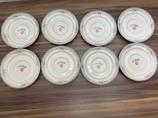 8 INTERNATIONAL China Marmalade STRAWBERRY blue ribbon plates 6 inches