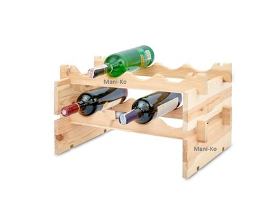 Plain Wood Wooden Wine Stand Bar Racks Storage 8 Bottle Holder Champagne  Alcohol | eBay