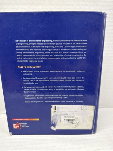 Introduction to Environmental Engineering by Mackenzie L. Davis & David A. 5th E - Picture 2 of 10