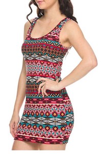 multicolor bodycon dress