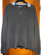 Chaps 1/4 Zip Long Sleeve Pullover Sweater Shirt Gray Mens Size XL