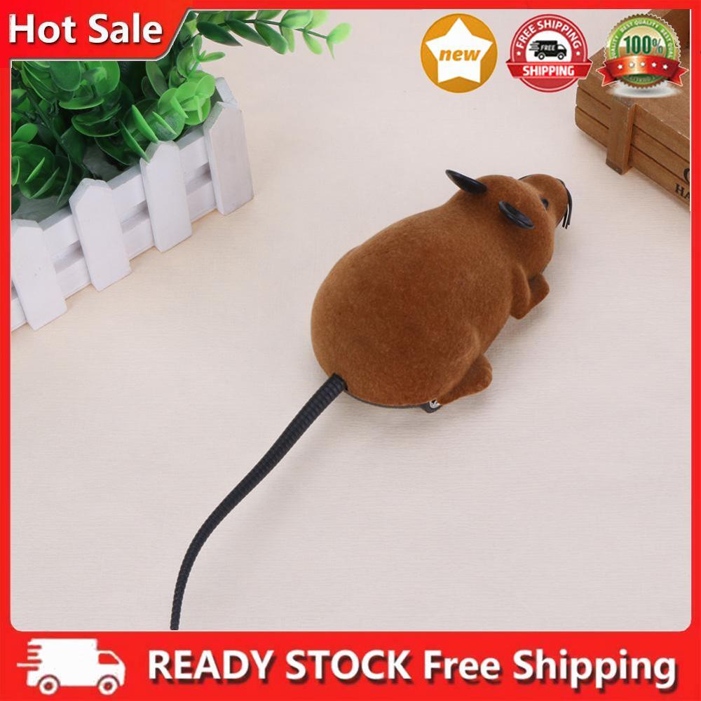 Wireless Plush Mouse Funny Cat Remote Control Interactive Fake Rat