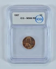 1957 Lincoln Wheat Cent MS66 RD ICG