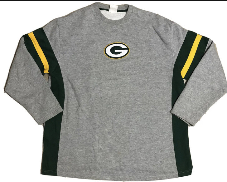 Green Bay Packers NFL Team Apparel Mens Crew Neck Sweatshirt Gray XXL