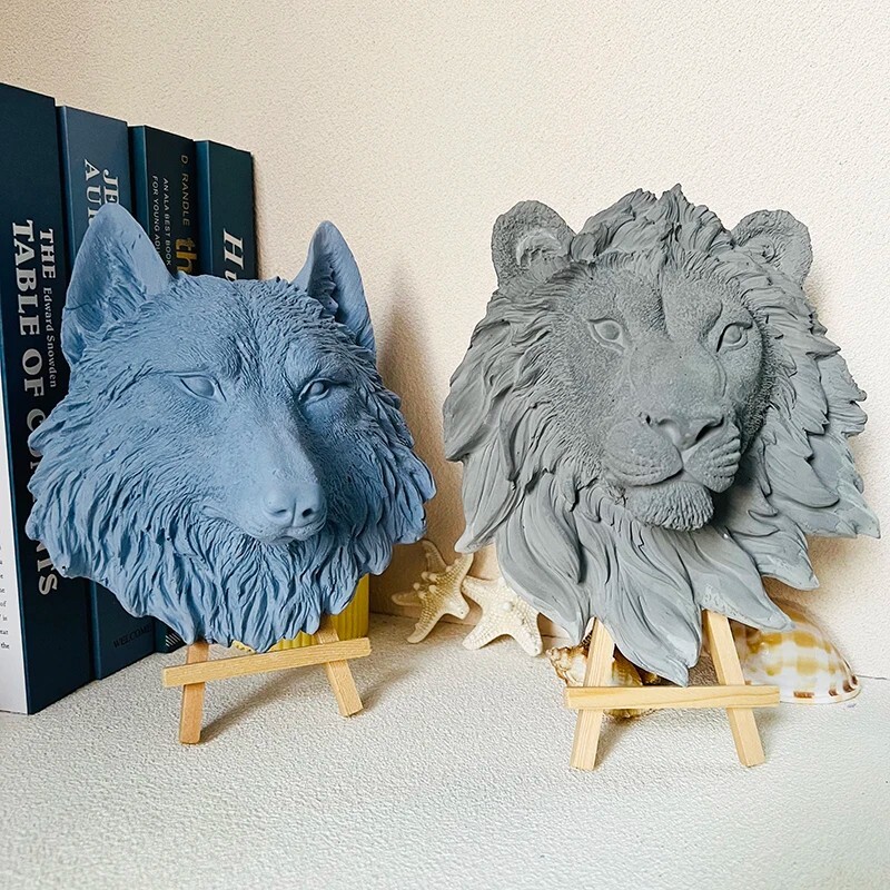 Epoxy Resin Molds 3D Lion Silicone Mold Multi-Use Candle/Resin