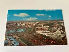 Panorama Aerial View Unisphere New York World's Fair Court of Nations Postcard