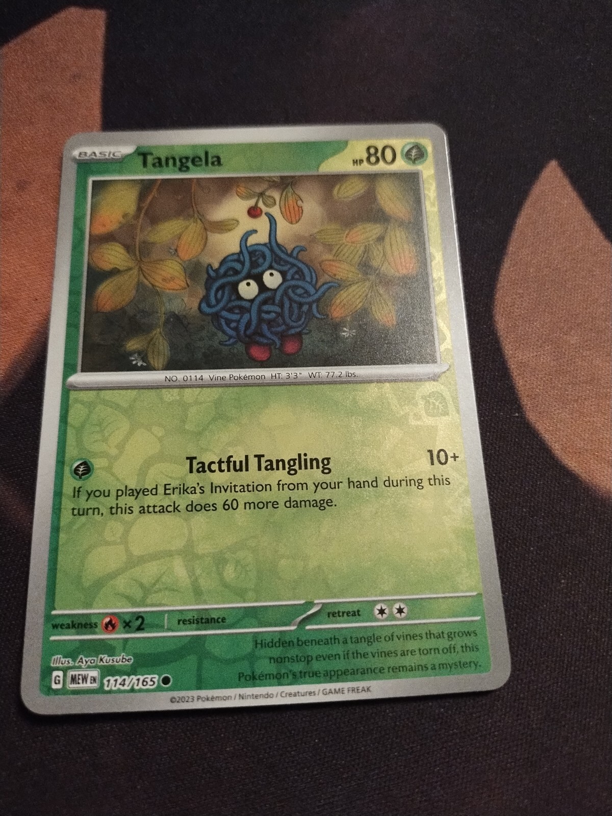 Pokémon Tangela Scarlet & Violet-151 114/165 Reverse Holo Common-NM