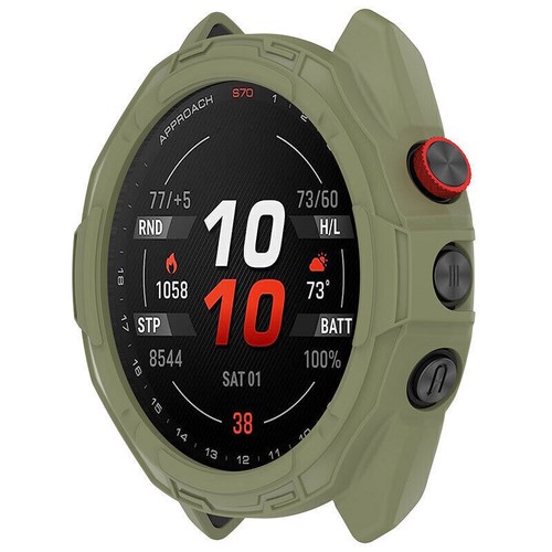 For Garmin Approach S70 Case Cover Accessory 42/47MM Half Wrap TPU Rugged Armor - Picture 7 of 18