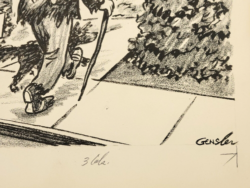 1965 Hobo Homeless Man Unhoused Leroy GENSLER vtg Original Art Political Cartoon - Picture 3 of 6