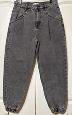 VIGOSS AXL BALLOON GRAY WASHED JEANS WOMEN SZ 28