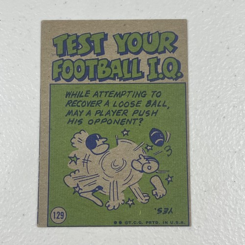 1972 Topps CALVIN HILL #129 Pro Action Card Dallas Cowboys - Picture 4 of 4