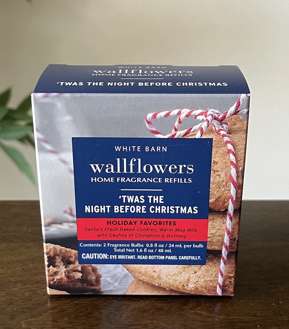 Two Pack White Barn B&BW ‘Twas The Night Before Christmas Wallflowers Refills-image