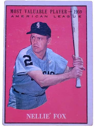 s-l400.jpg Nellie Fox 1961 Topps Baseball Card #477 American League Most Valuable Player display picture 1