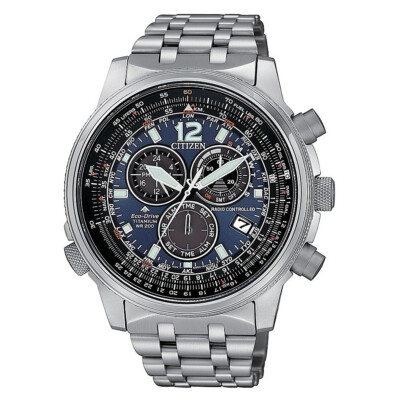 Citizen Pilot Titanium Eco-Drive Radio Controlled Chronograph CB5850-80L