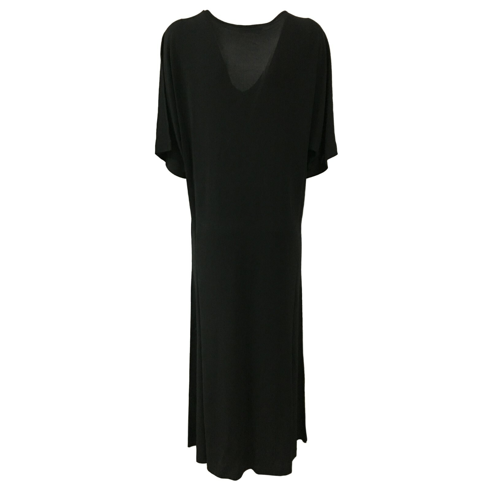 Women's Dress V-neck ALPHA STUDIO Half Sleeve Black Art AD1505O 100percent Viscose image 2