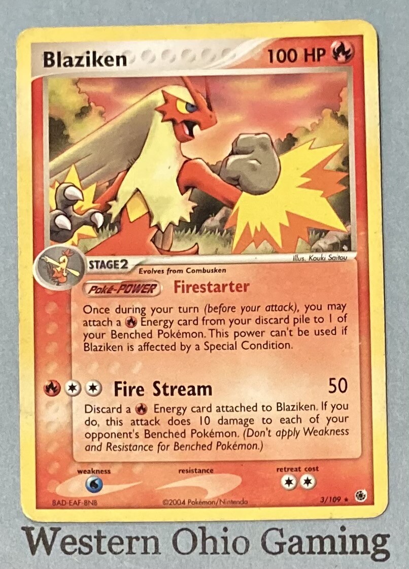 Pokemon TCG Blaziken #3/109 Rare READ EX Ruby & Sapphire | eBay