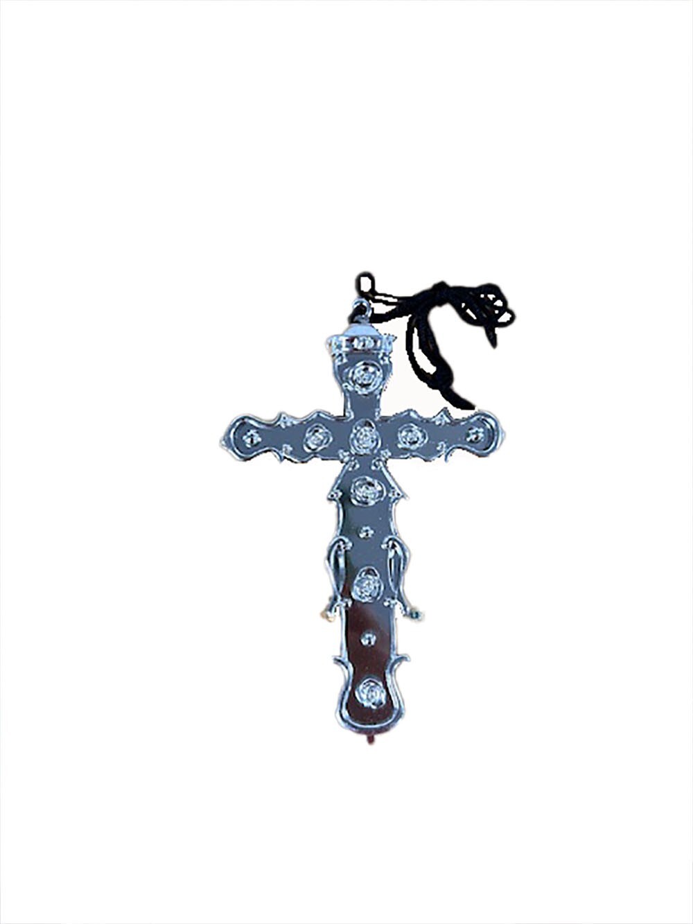 Fancy dress silver cross, Crucifix, Adult Vicar Nun Priest Monk Pope Church