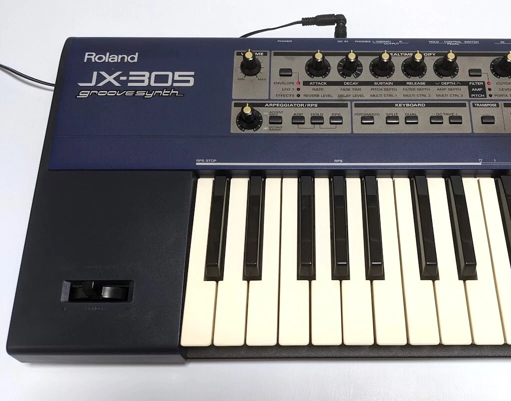 Roland JX-305 Synthesizer Keyboard Synth Synthesizer Black From Japan