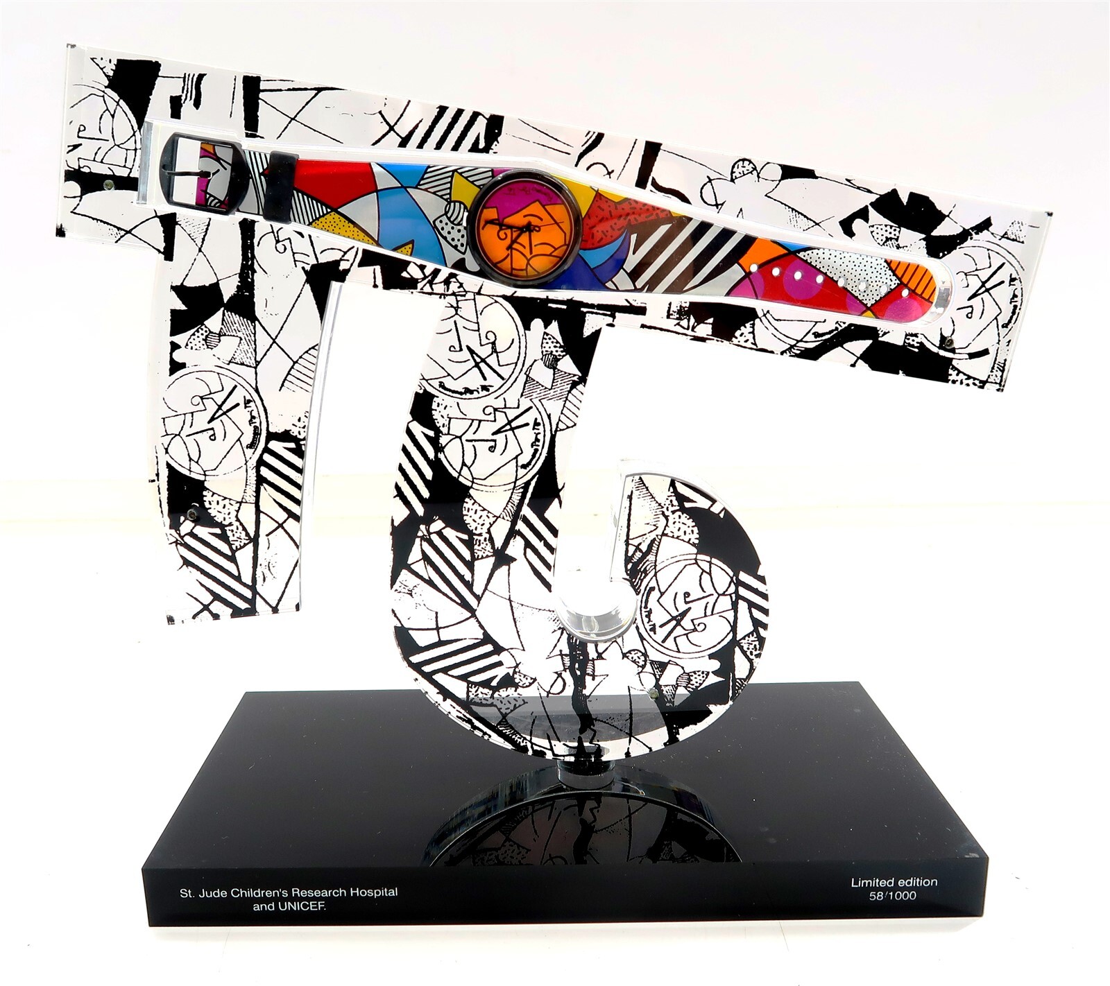 MOVADO Children Of The World Watch in Lucite Case by Romeo Britto #58 Limited Ed