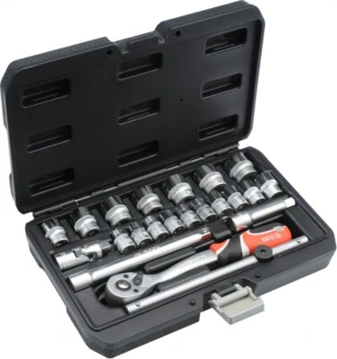 Coffret D’Embouts à Cliquet Yato 22 Pièces 3/8" Verchromé 13045 - Photo 1/4