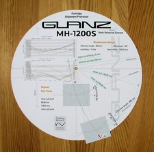 Glanz MH-1200S Custom Designed Tonearm Cartridge Stylus Alignment Protractor