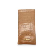 Nude Faux Croco Soft Pouch