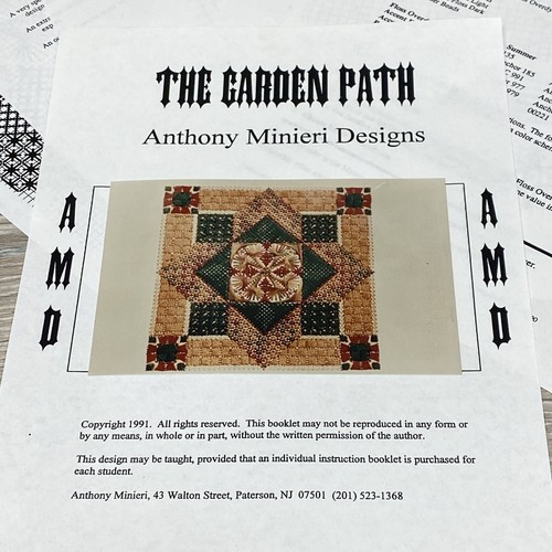 Tony Minieri Needlepoint The Garden Path Chart Pattern Guide ONLY - Picture 2 of 2