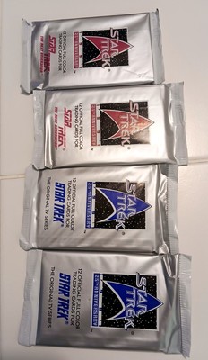 1991 Impel STAR TREK Cards 25th Anniversary Series 1 - 4 SEALED Packs