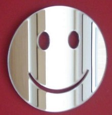 Smiley Shaped Acrylic Mirrors Several Sizes Available 