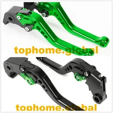 For Kawasaki ZX10R 2006-2015 Short Clutch Brake Levers CNC Green/Black Adjust