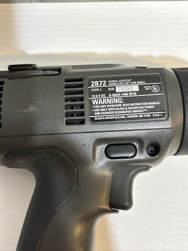 Black & Decker 3/8” Taladro 2872 Cyclone Series Inalámbrico Versa-Clutch 12V - Imagen 8 de 9