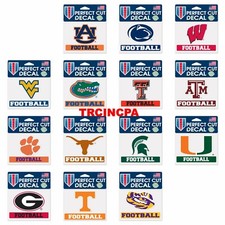 Wincraft NCAA Football 4 x 5 Perfect Cut Decal - Pick Your Team - FREE SHIP
