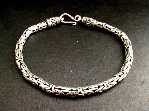 925 Sterling Silver Bali Chain,Byzantine Bracelets.Various Lengths & Sizes
