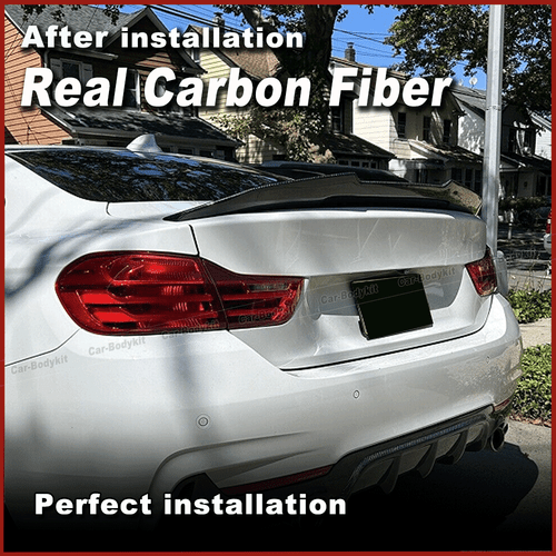DRY Carbon Spoiler Posteriore Ala Labbro Adatto per BMW M4 F82 Coupe 2014-2019 - Foto 3 di 11