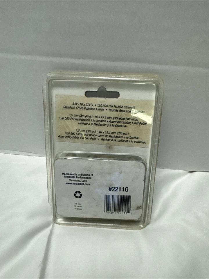 Болты коллектора 2211G Mr. Gasket из нержавеющей стали - Изображение 2 из 2