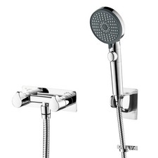 BEIYI RV Shower Faucet Chrome, Metal 4" Camper Shower Faucets with Hose and S...