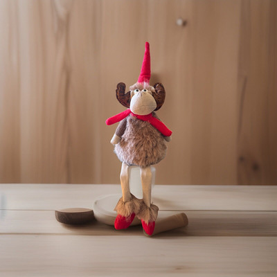 Delton Moose Figurine Decorative Christmas Shelf Sitter Dangle Legs 16  Figure